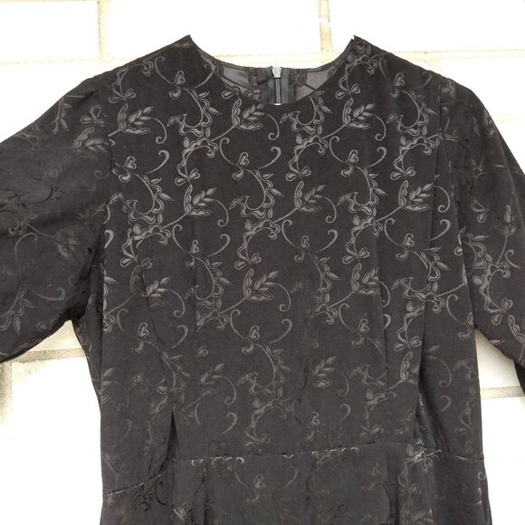 Amish Mennonite Cape Dress 36"B 30"W FORMAL Handmade Black Reverse Satin Party - Picture 1 of 7